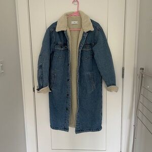 TNA Sherpa-Lined Jean Trenchcoat